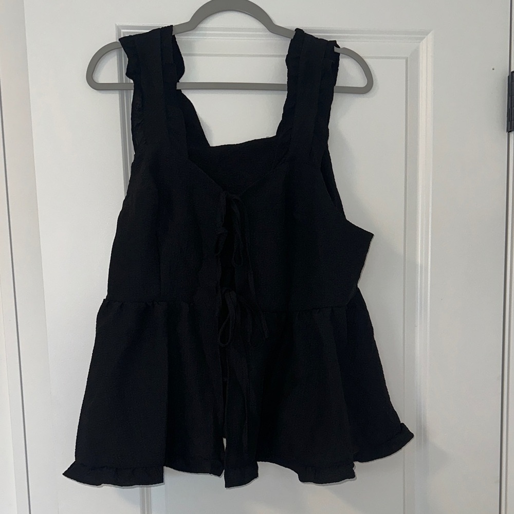 Women's Black Sleeveless Top
